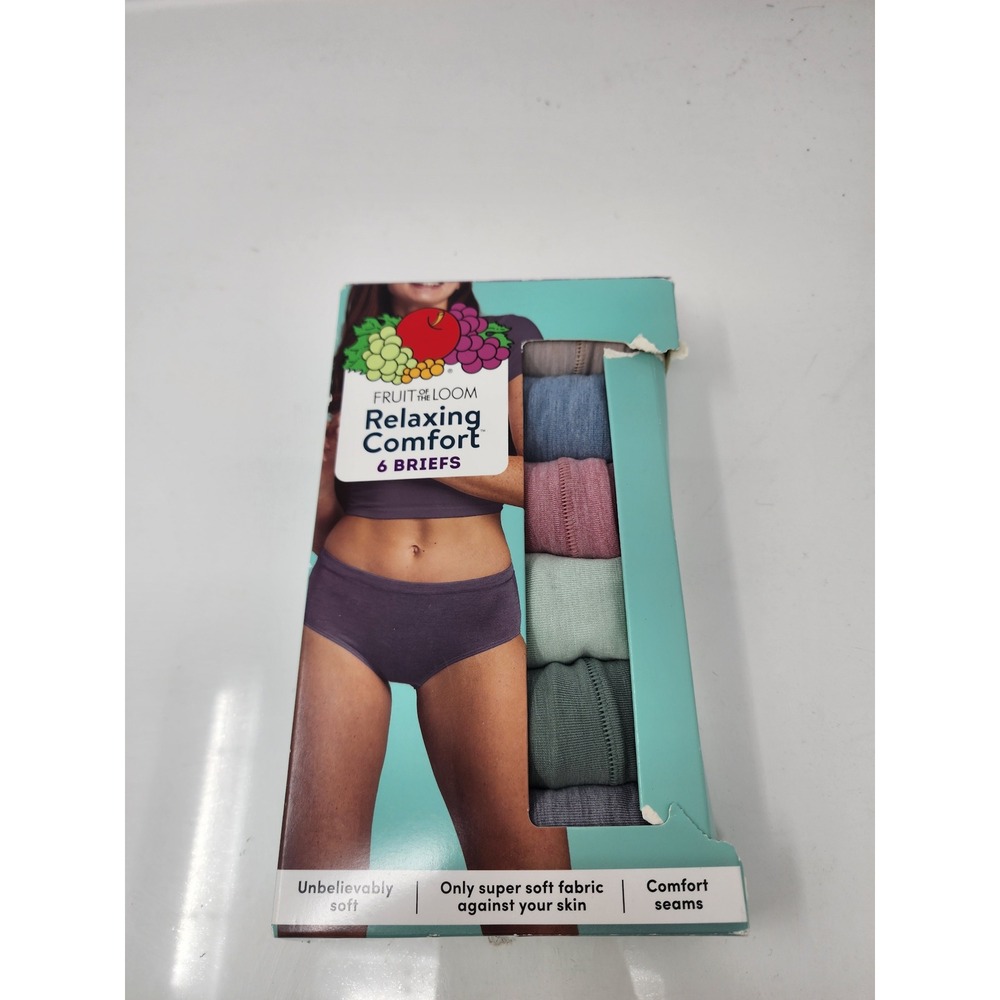 Fruit of the Loom Womens Briefs Multicolor Modal Blend Casual Size 2XL